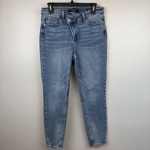 Judy Blue Jeans Womens 7/28 Blue Relaxed Fit‎ Stretch Denim Mid Rise Skinny Leg